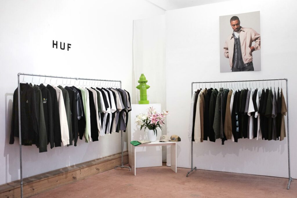 HUF brand corner at this year's Mosaic AW—24 Showroom in Berlin