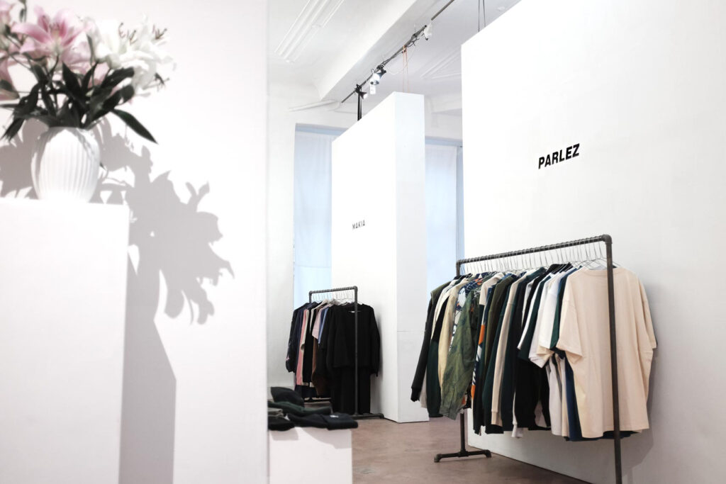 Parlez brand corner at this year's Mosaic AW—24 Showroom in Berlin